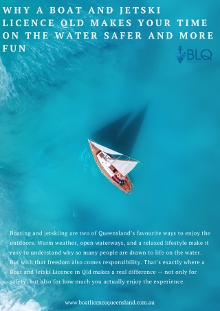 Boat and Jetski Licence Qld – Learn Safely and Ride with Confidence