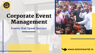 Corporate Event Management