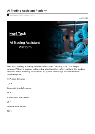 AI Trading Assistant Platform