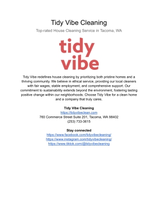 Top-rated House Cleaning Service in Tacoma, WA