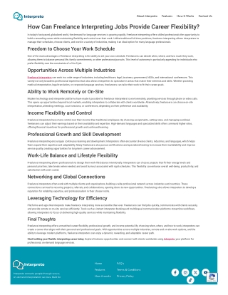 How Can Freelance Interpreting Jobs Provide Career Flexibility?