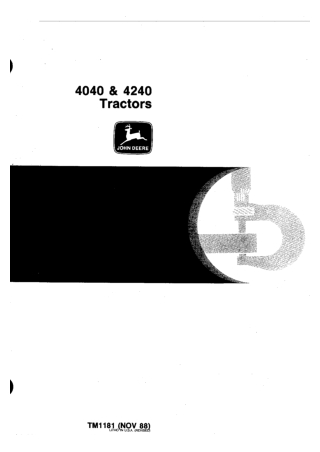 JOHN DEERE 4040 4240 TRACTOR Service Repair Manual Instant Download