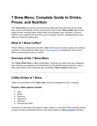 7 Brew Menu_ Complete Guide to Drinks, Prices, and Nutrition