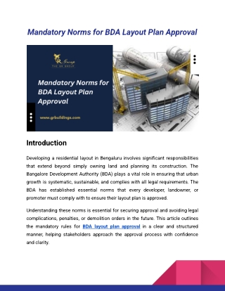 Mandatory Norms for BDA Layout Plan Approval_GR Group
