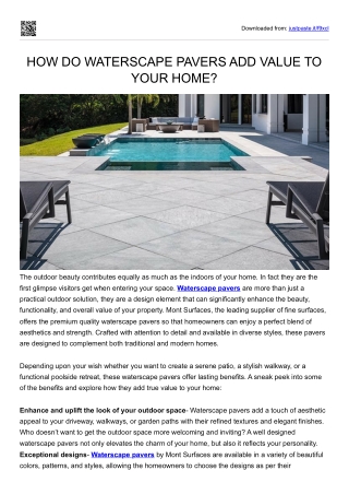 HOW DO WATERSCAPE PAVERS ADD VALUE TO YOUR HOME?