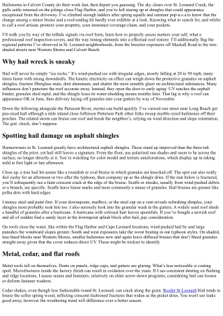 How to Spot Hail Damage and When to Call a Roofer Near Me