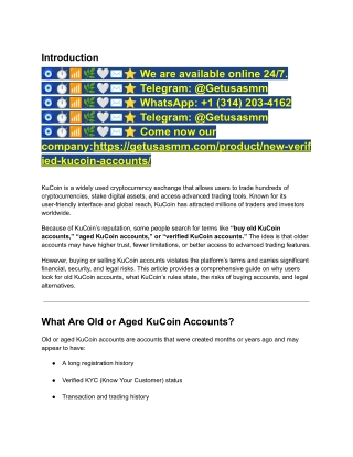 Where to Buy verified KuCoin Accounts A Step-by Step