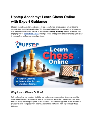 Learn Chess Online with Expert Coaches