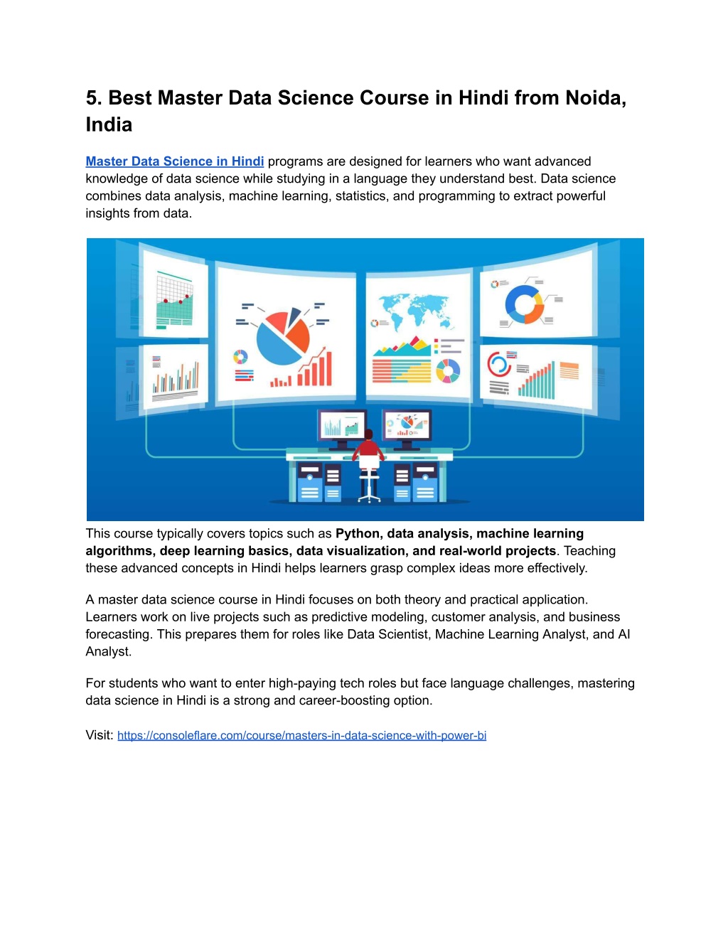PPT - Best Master Data Science Course in Hindi from Noida, India ...