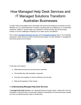 How Managed Help Desk Services and IT Managed Solutions Transform Australian Businesses (2)