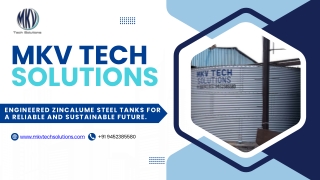 Zinc Aluminium Water Storage Tanks Manufacturers - MKV Tech Solutions