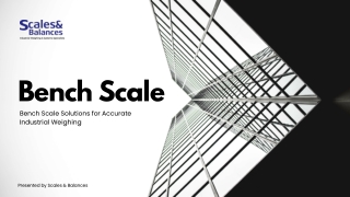 Bench Scale Solutions for Accurate Industrial Weighing