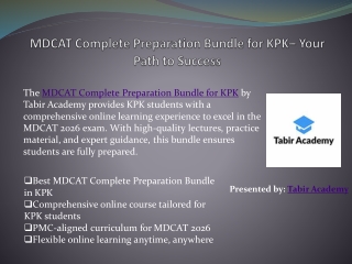 MDCAT KPK Online Course Complete Preparation Bundle
