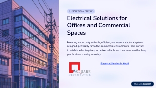 Electrical Solutions for Offices and Commercial Spaces