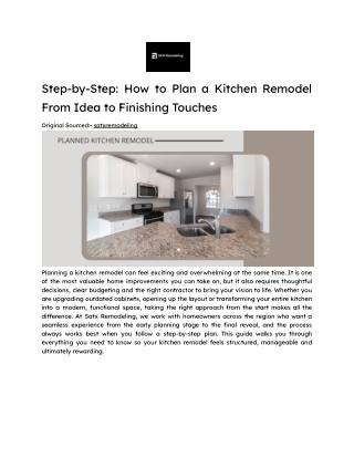 Step-by-Step: How to Plan a Kitchen Remodel From Idea to Finishing Touches