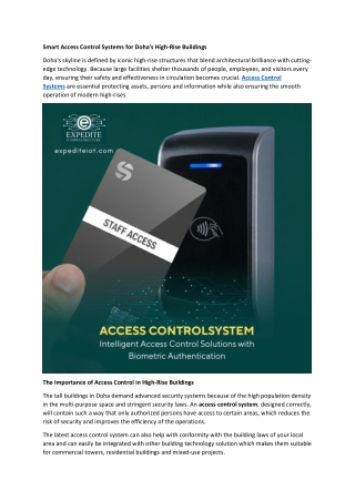 Smart Access Control Systems for Doha's High-Rise Buildings