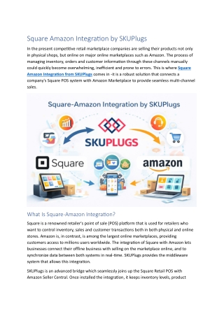 Square Amazon Integration by SKUPlugs