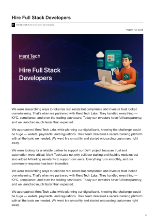 ment.tech-Hire Full Stack Developers