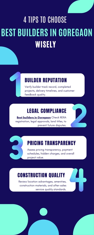4 Tips to Choose the Best Builders in Goregaon Wisely