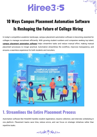10 Ways Campus Placement Automation Software Is Reshaping the Future of College Hiring