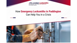How Emergency Locksmiths in Paddington Can Help You in a Crisis