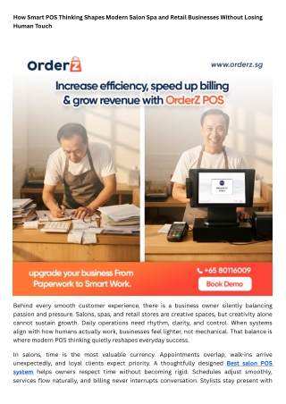 Best spa POS system Singapore