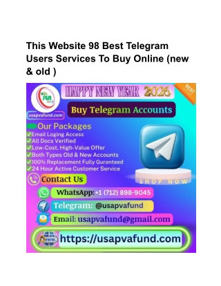 This Website 98 Best Telegram Users Services To Buy Online (new & old )
