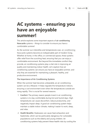 AC systems - ensuring you have an enjoyable summer