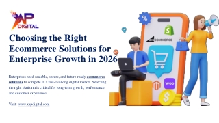 Choosing the Right Ecommerce Solutions for Enterprise Growth in 2026