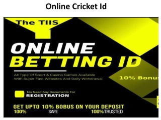 Online Cricket ID | THE TIIS