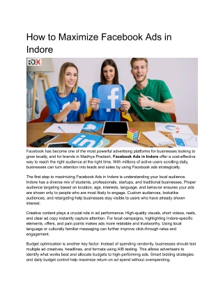 How to Maximize Facebook Ads in