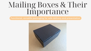 Mailing Boxes & Their Importance