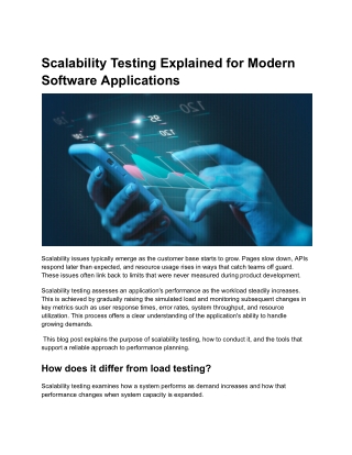 Scalability Testing Explained for Modern Software Applications