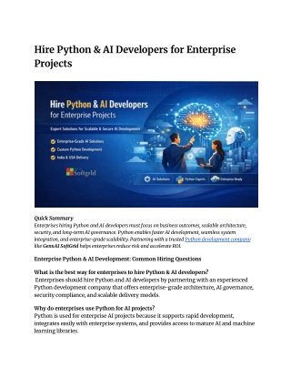 Hire Python & AI Developers for Enterprise Projects