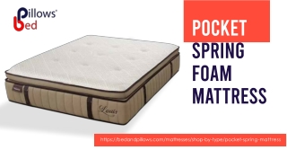 Bed and Pillows Pocket Spring Foam Mattress Comfort