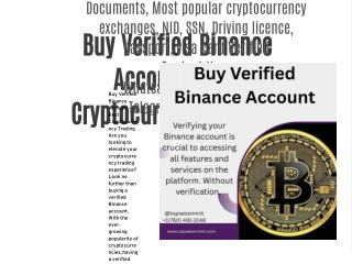 Buy Verified Binance Account -Best Cryptocurrency Trading