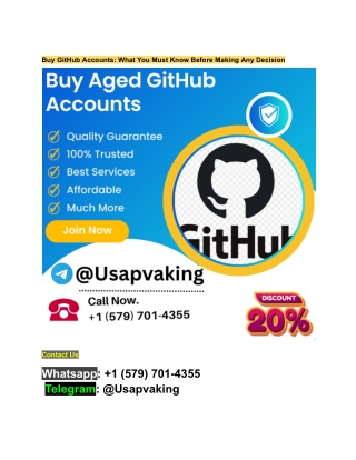 Top Mistakes People Make When Buying GitHub Accounts