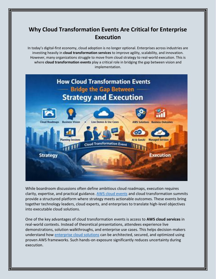 PPT - Why Cloud Transformation Events Are Critical for Enterprise ...