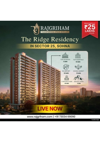 The Ridge Residency Sector 25 Sohna – Affordable 2 & 3 BHK Homes by RajGriham