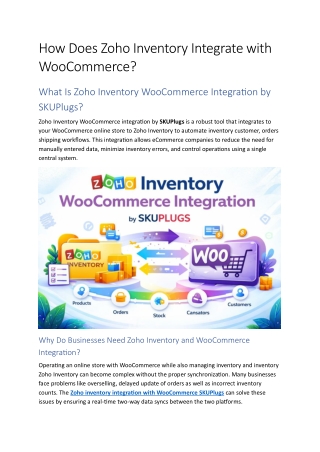 How Does Zoho Inventory Integrate with WooCommerce
