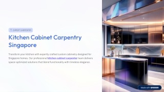 Kitchen Cabinet Carpenter Singapore | Custom Kitchen Cabinet Carpentry