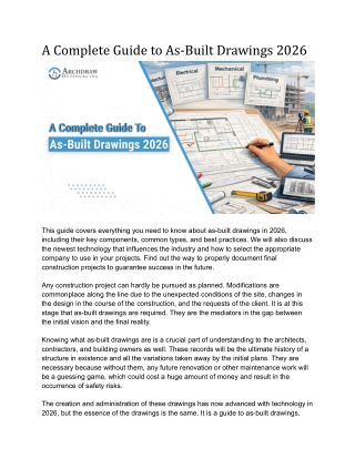 A Complete Guide to As-Built Drawings 2026