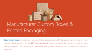 Manufacturer Custom Boxes & Printed Packaging