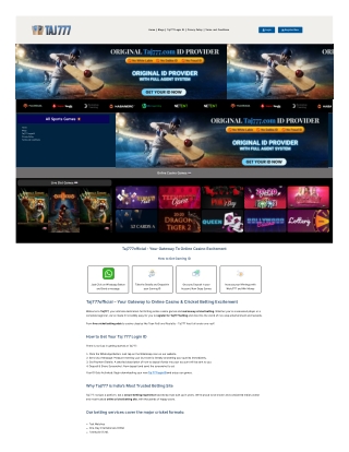 taj777official login id