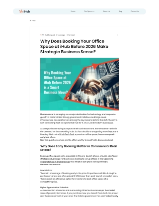Why Does Booking Your Office Space at iHub Before 2026 Make Strategic Business Sense