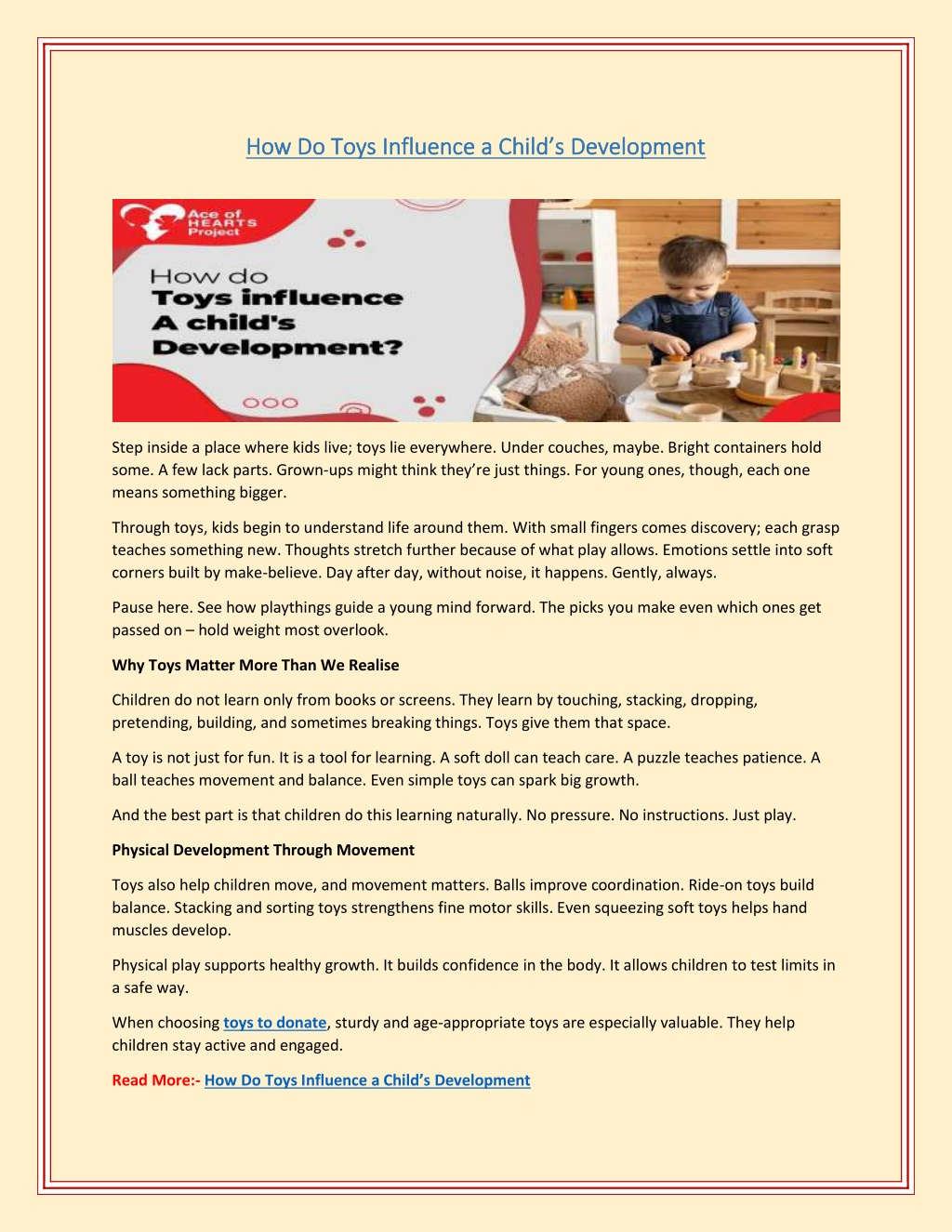 PPT - How Do Toys Influence a Child’s Development PowerPoint ...
