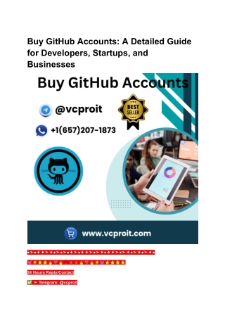 Buy GitHub Account_ Complete Guide & Analysis 2026