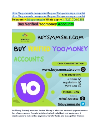 2025's Complete Guide to Buying Verified Yoomoney  Accounts ...