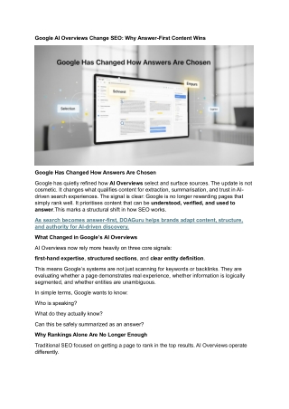Google AI Overviews Change SEO