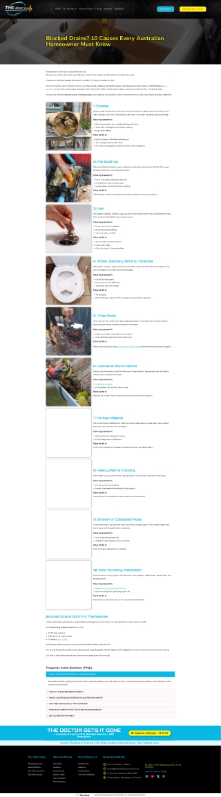 Blocked Drains? 10 Causes Every Australian Homeowner Must Know